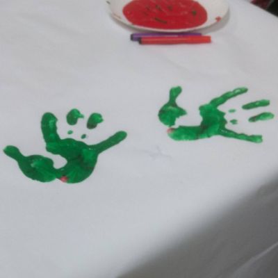 handprints of guests