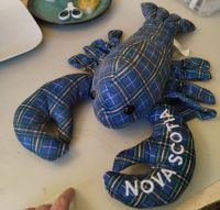 plush lobster Nova Scotia tartain